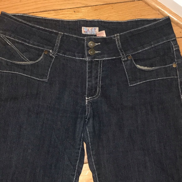 LAST Premium Denim Jeans Dark Blue Jeans w/Silver - Picture 3 of 6